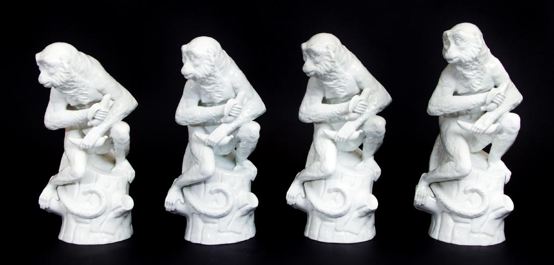 Four Gerold Blanc de Chine Porcelain Monkeys (1 of 9)