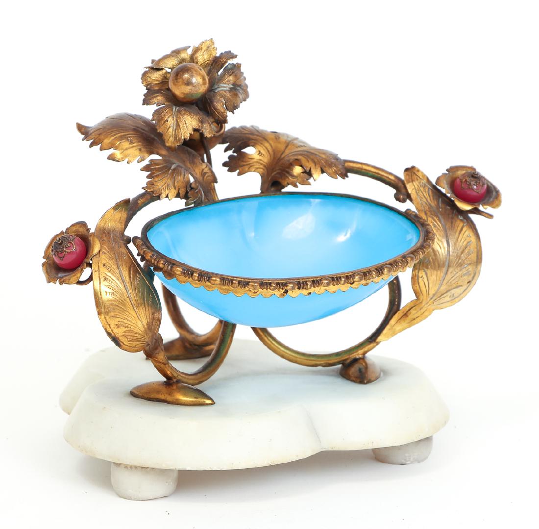 Victorian Opaline Glass and Bronze Dish (1 of 7)