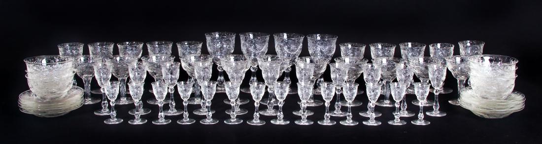 Webb Clear Cut Glass Dessert or Luncheon Set (1 of 15)