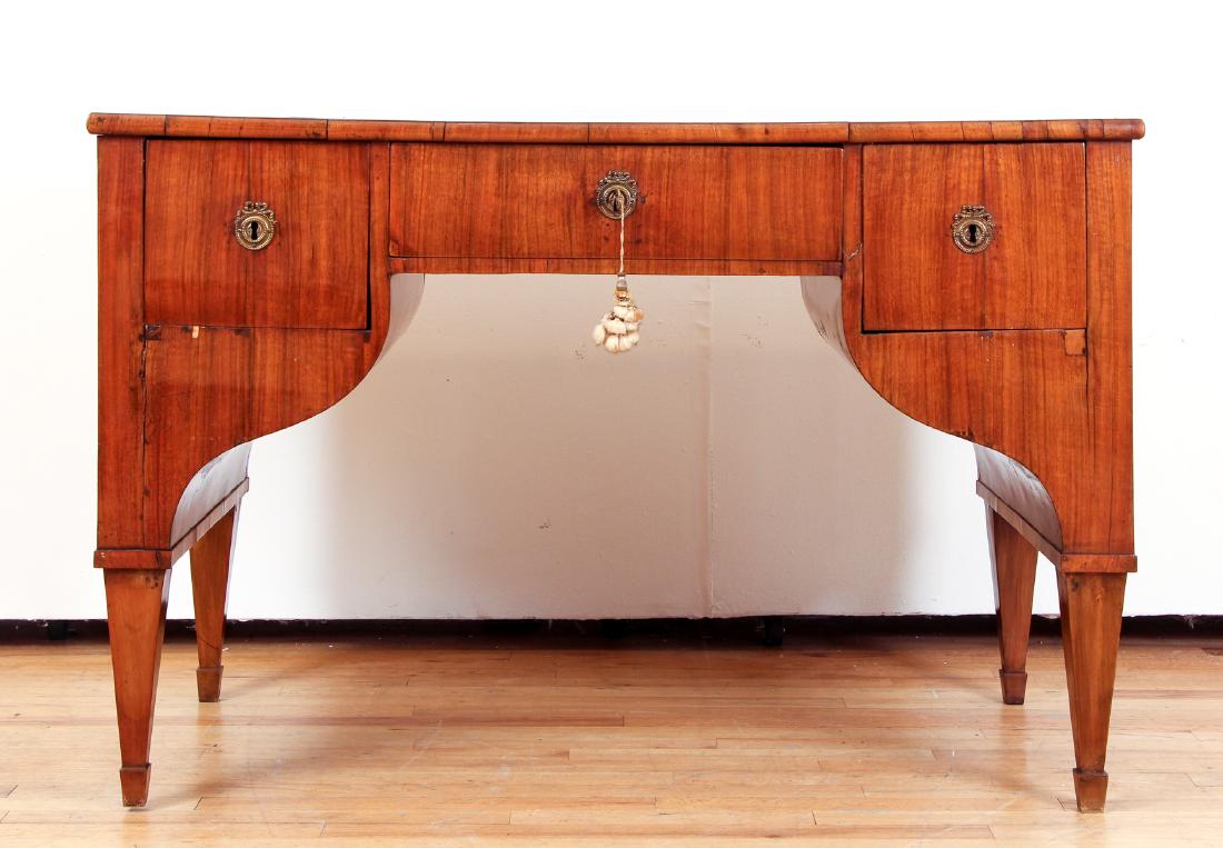 Continental Fruitwood Kneehole Desk (1 of 13)