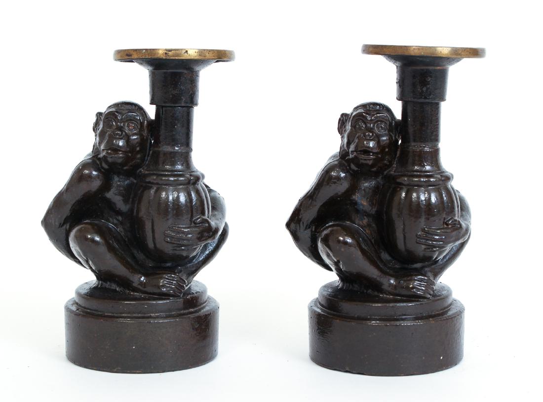 Pair of LaVinite Monkey Themed Candleholders (1 of 6)