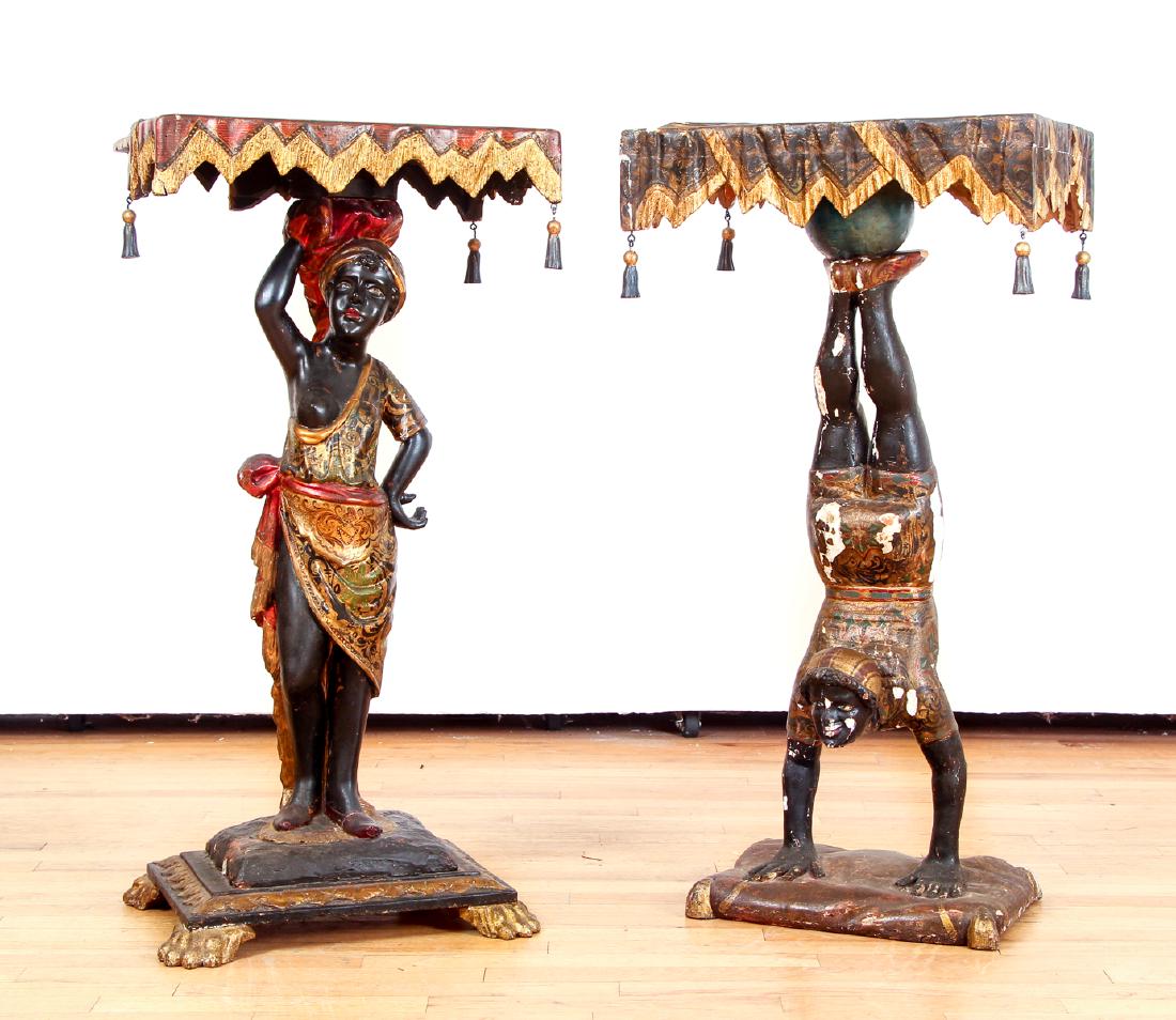 Two Venetian Blackamoor Form Pedestals (1 of 14)