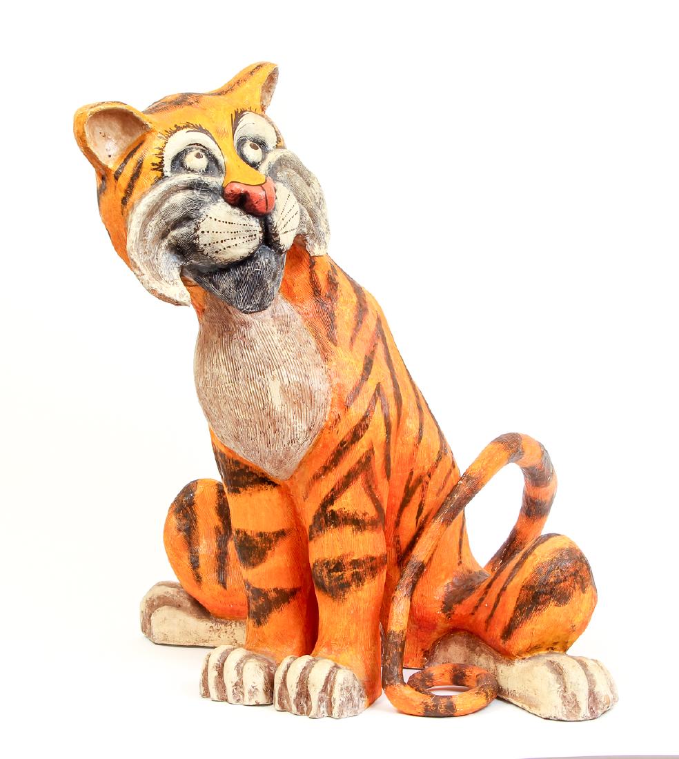 Large Vintage Papier Mache Tiger (1 of 13)