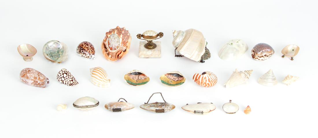 Large Group of Sea Shells and Items Made from Shells (1 of 9)
