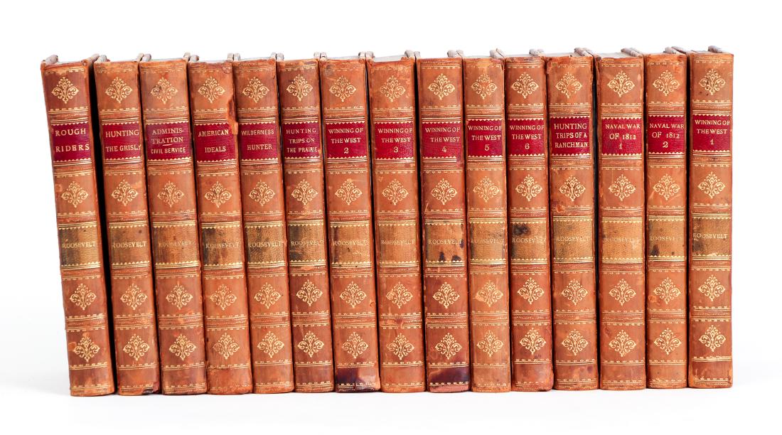 Theodore Roosevelt, 15 volumes, leather, 1900 (1 of 9)