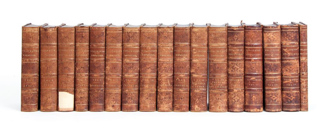 Dispatches of Wellington, 17 vols., complete, leather (1 of 9)