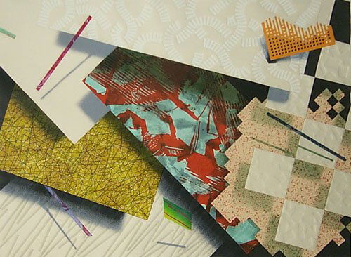 Wood, McCrystle and John Pearson: "Corridor and Fileds" 1983; Area Series Triange - W, 1982 Artist: Wood, McCrystle and John Pearson Medium: Embossed lithograph printed in colors; Serigraph printed in colors Dimensions: 22 x 30 inches