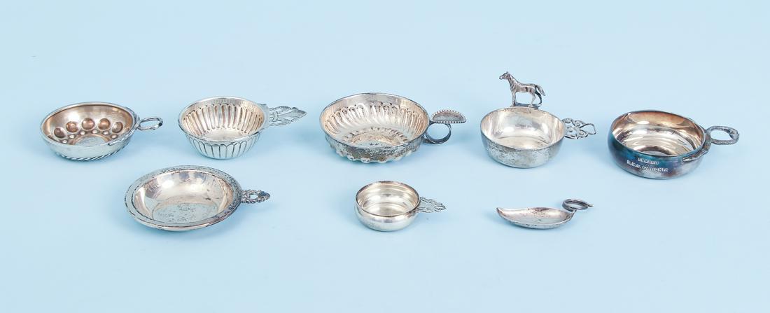 Eight Miscellaneous Sterling Silver Tastevins (1 of 6)