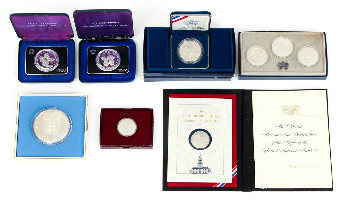 Group of US Silver Dollars and Silver Commemorative (1 of 6)