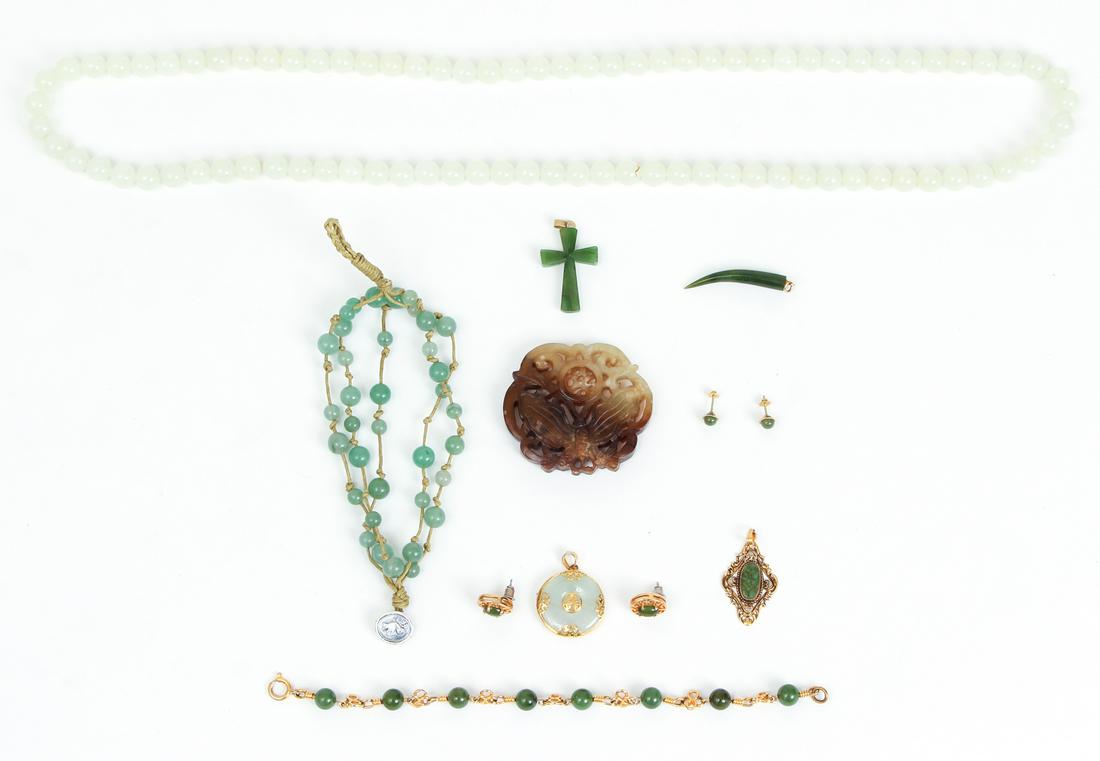 Group of Misc. Jade and Celadon Jewelry (1 of 17)