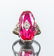 14 K Synthetic Ruby and Diamond Art Deco Ring