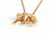 14 K Gold and Diamond Cat Themed Necklace - 3