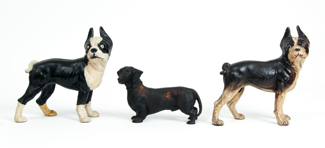 Set of 3 Cast Iron Dogs (1 of 8)