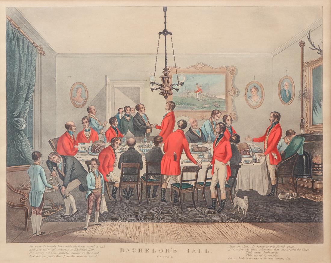 Six Antique Bachelor's Hall Fox Hunt Prints (1 of 12)