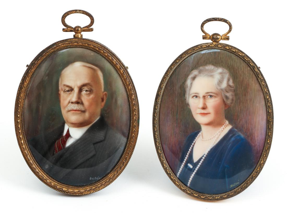 Two Portrait Miniatures of Husband and Wife (1 of 6)
