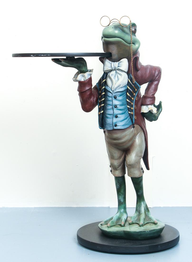 Frog Butler End Table with Drink Tray (1 of 6)