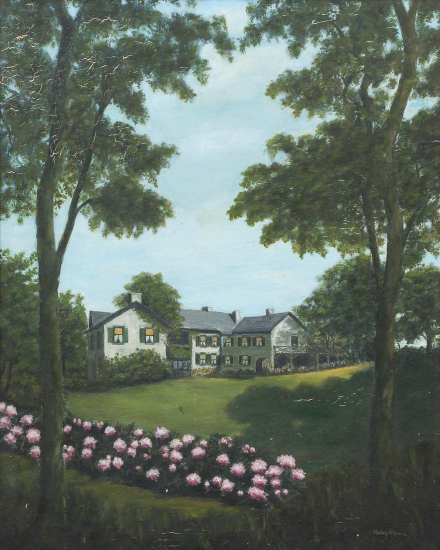 White House with Green Shutters Painting (1 of 8)