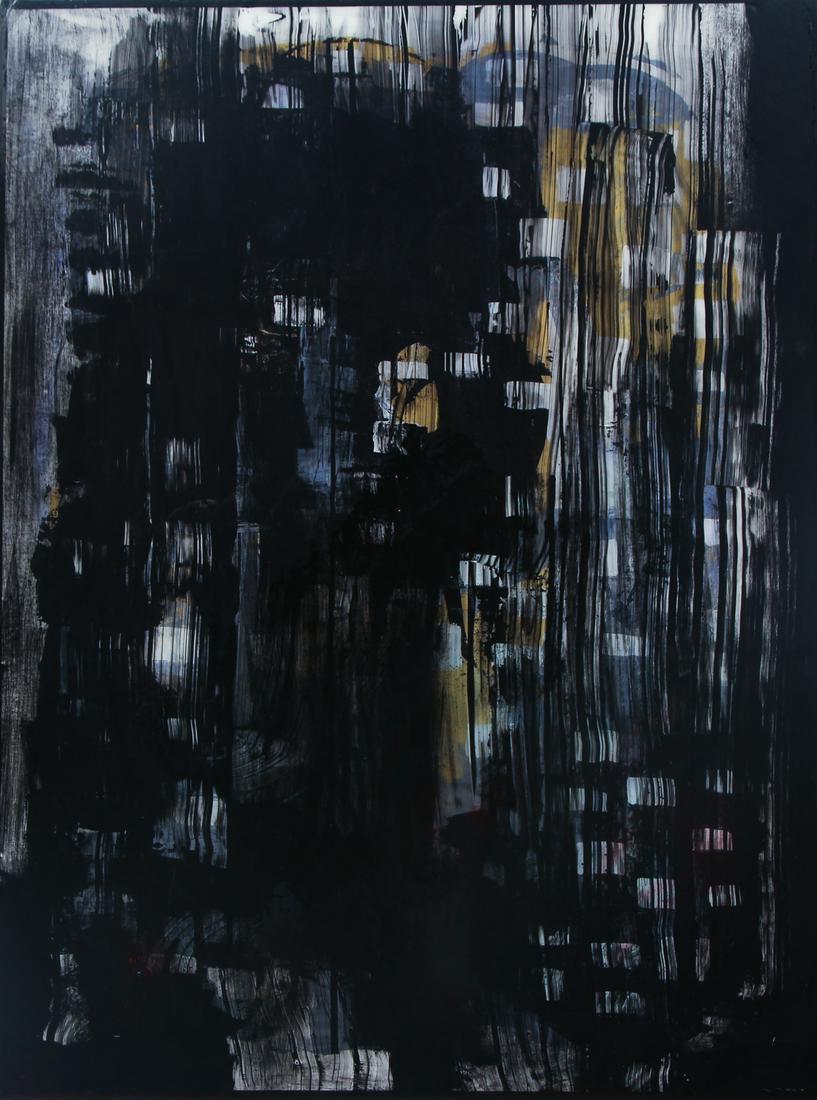 Jesse Best Black and White Glossy Acrylic Abstraction (1 of 8)