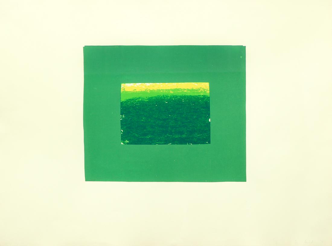 Howard Hodgkin 1971 screenprint Indian View K: Hodgkin, Howard Sir (English 1932-2017), Indian View K , (Heenk 21), 1971, Screenprint in colours, 1971, signed, dated and numbered 51/75 from the editions of 75 on J Green paper, printed by Kelpra St