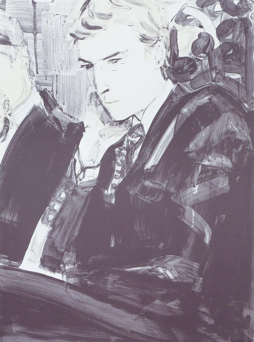 Elizabeth Peyton signed litho Prince William, 2000;: Peyton, Elizabeth (American, born 1965), "Prince William", 2000, lithograph printed in colors, 24 x 18 inches (61 x 45.8 cm) (sheet), pencil signed and numbered 187/350, Published by the Public Art Fu