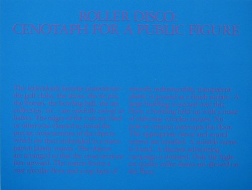 Pair of Robert Morris original serigraphs: Morris, Robert (American, born 1931) Roller Disco and Frank Jelly Roll Nash, 1980 serigraphs printed in colors 17.75 x 24 inches, each 142/180; 120/180 two text oriented works each pencil signed and d