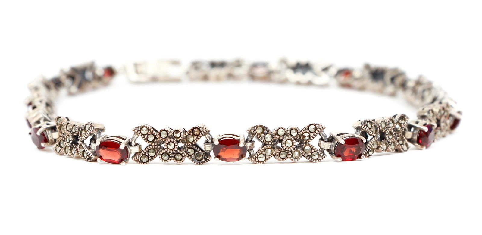 Sterling and Garnet Necklace (1 of 4)