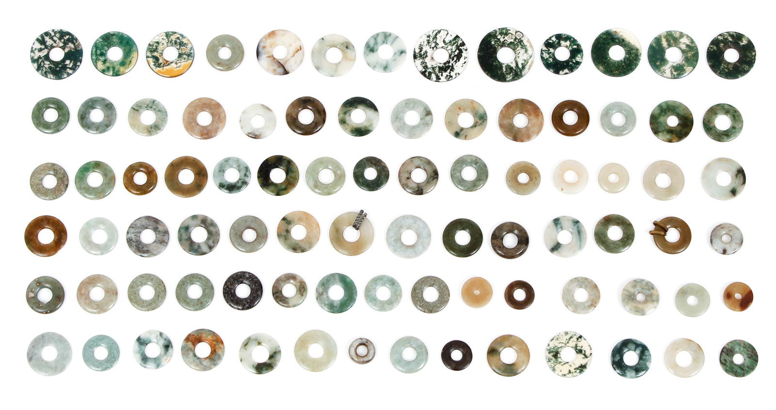 Large Group of Jade Bi Discs (1 of 9)