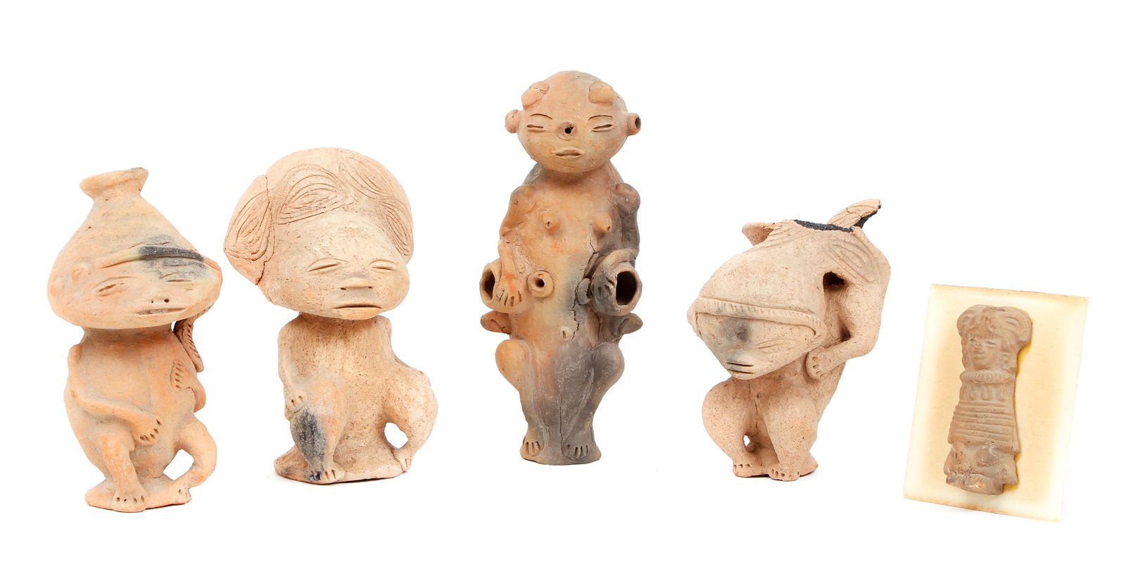 Five Pre Columbian Pottery Figures (1 of 14)
