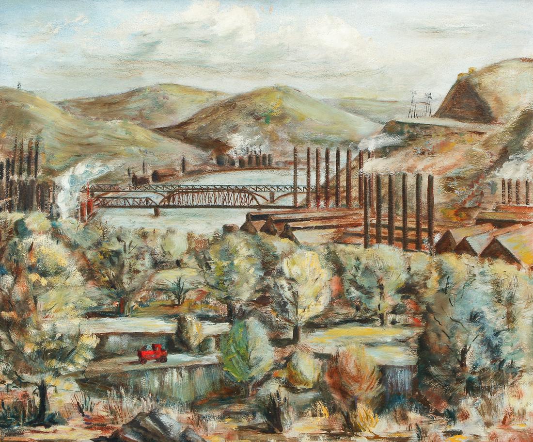 Industrial Themed Pittsburgh Steel Mill Landscape (1 of 5)