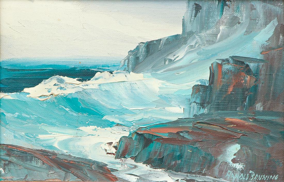 Arnold Banning Seascape Oil on Board (1 of 6)
