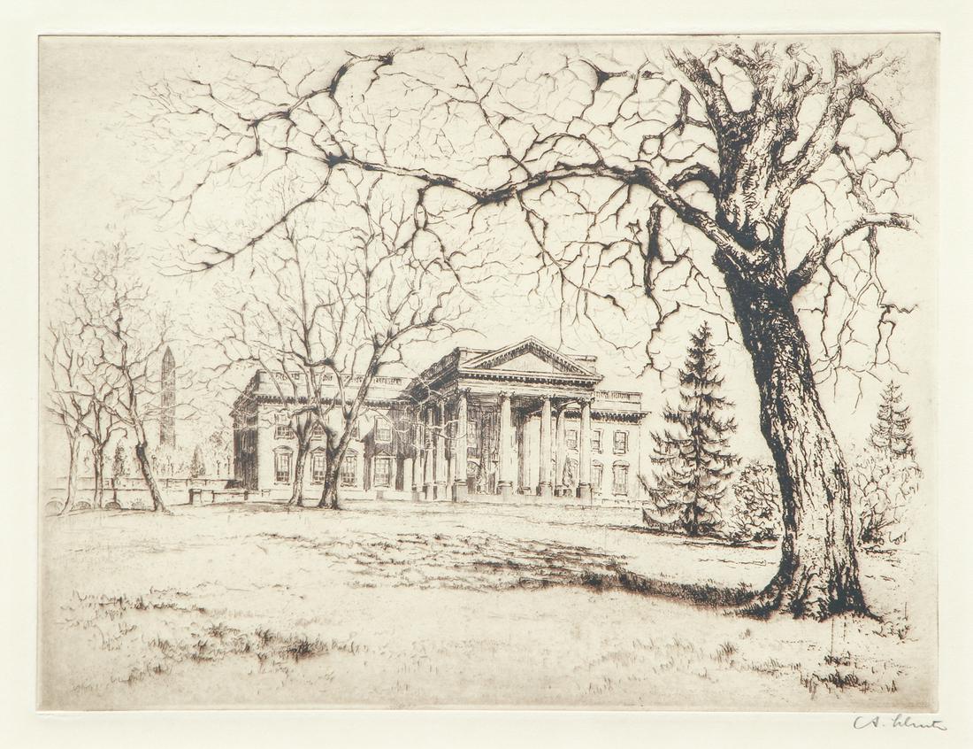 3 Anton Schutz etchings, Post Office Baltimore, Hall of (1 of 13)