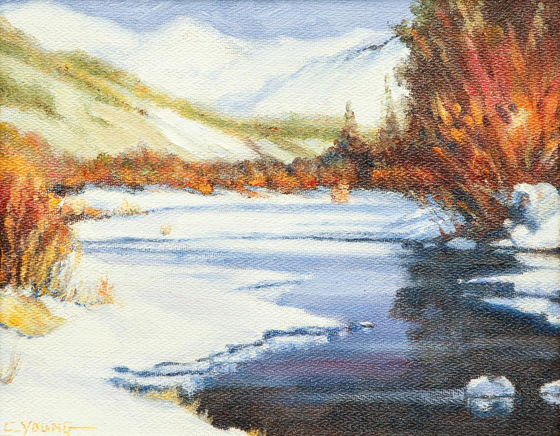 C. Young oil on masonite Sierra Winter (1 of 5)