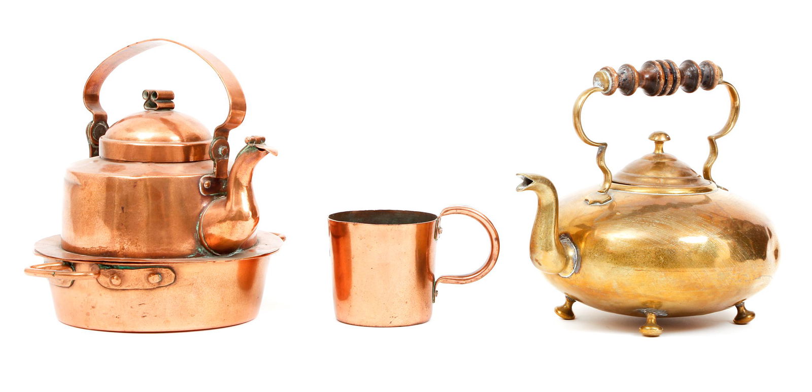 Three Antique Brass and Copper Items (1 of 12)