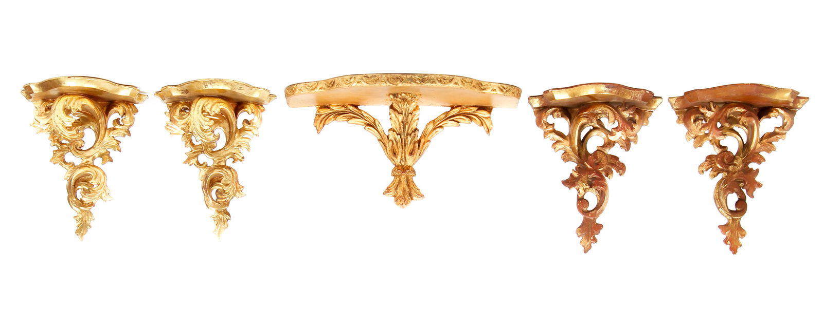 Six Gold Gilt Wall Brackets (1 of 11)