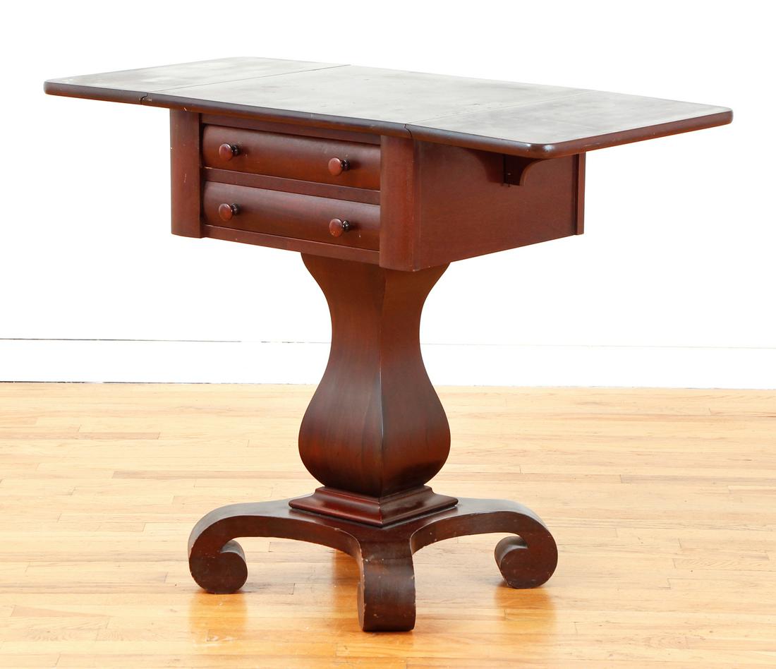 Empire Style Two Drawer Mahogany Stand (1 of 8)