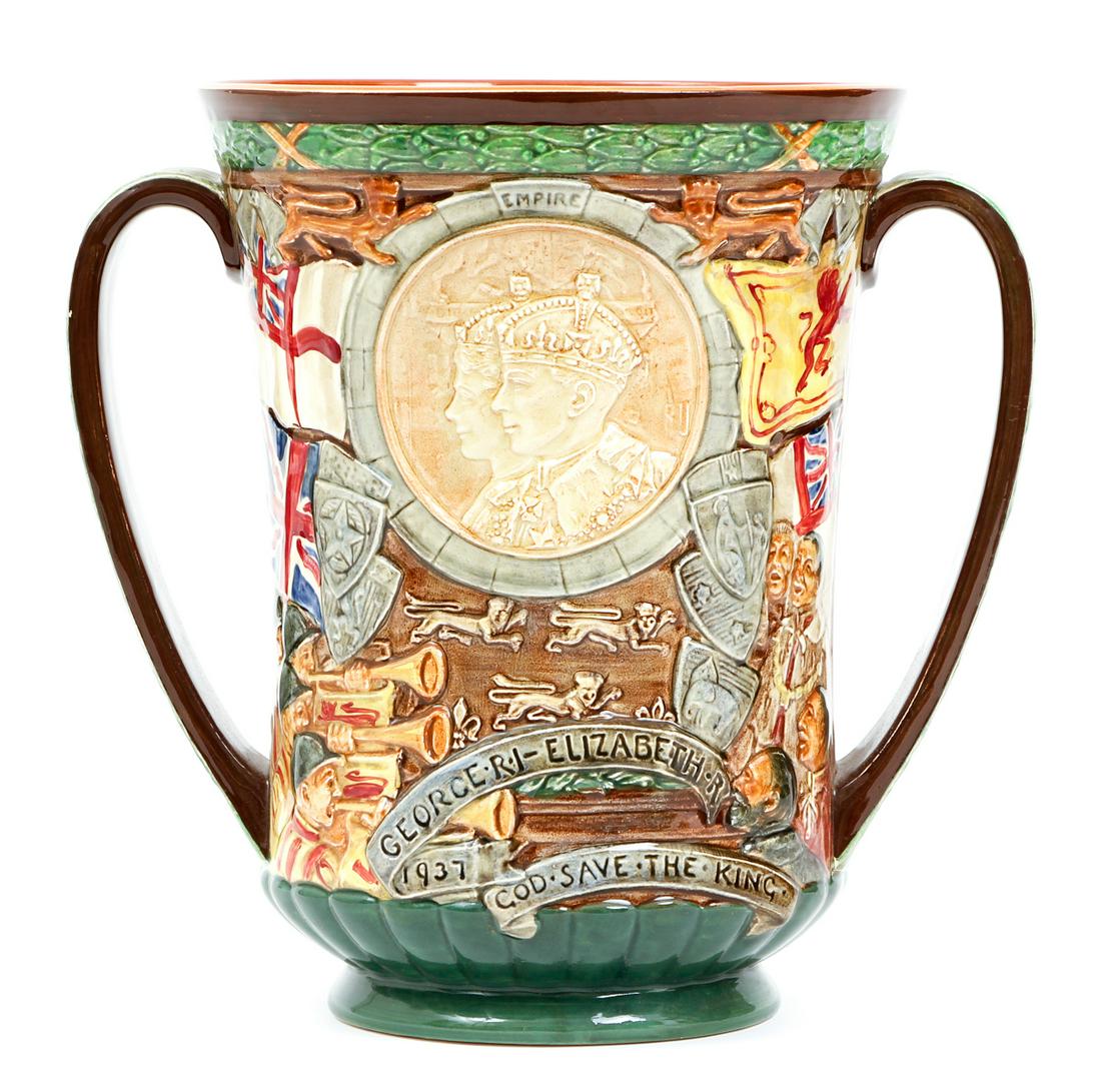 1937 Doulton Lambeth Coronation Loving Cup (1 of 8)