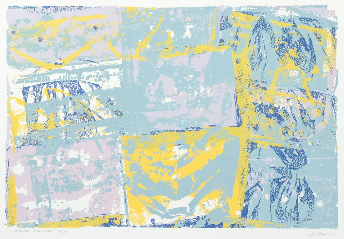 2 Walter Darby Bannard orig silkscreens, signed (1 of 12)