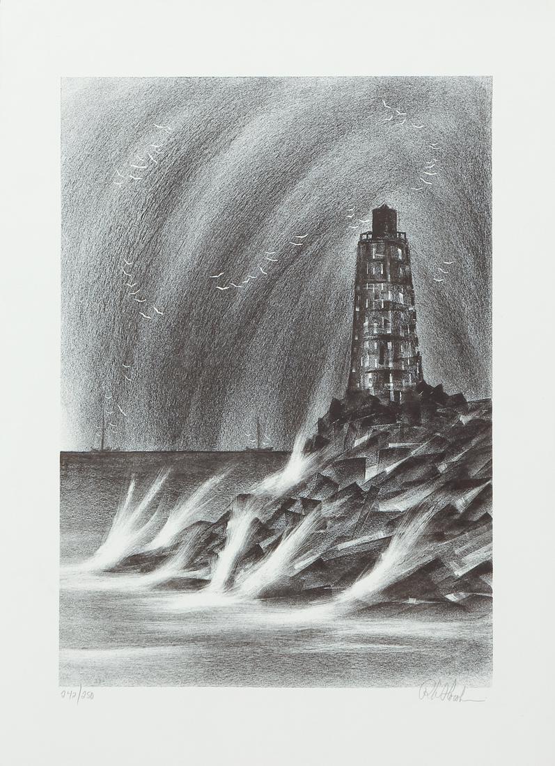 Richard Florsheim 1967 AAA lithograph "Lighthouse" (1 of 7)