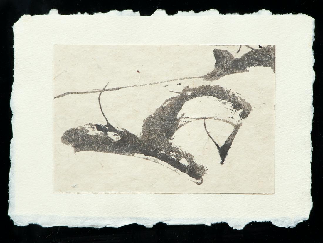 2 framed Abstract Expressionist sumi ink drawings (1 of 8)