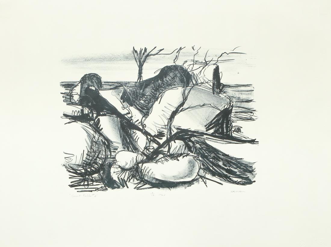 George Nama 1963 lithograph Great Falls #3 (1 of 8)