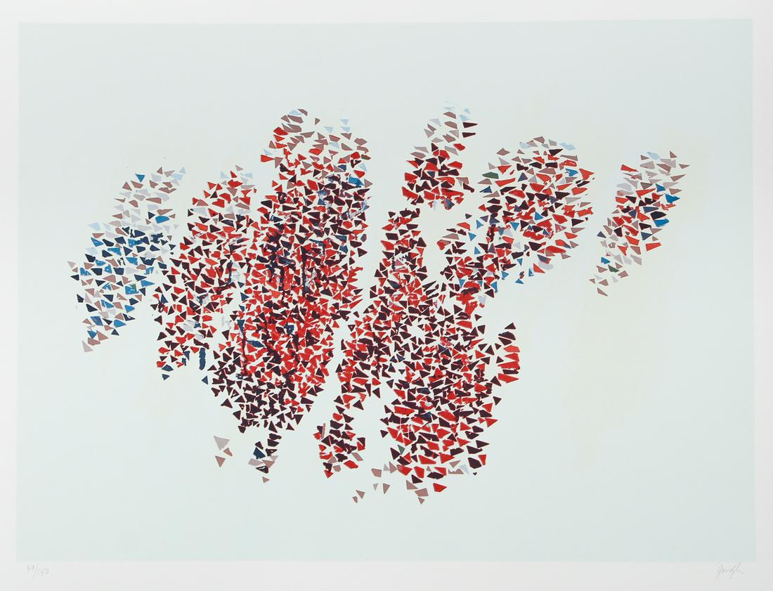 Robert Goodnough orig litho circa 1993: Goodnough, Robert (American, 1917-2010), Untitled Abstract, circa 1993, lithograph printed in colors, 23 x 31 inches, pencil signed and numbered 39/150 , unframed