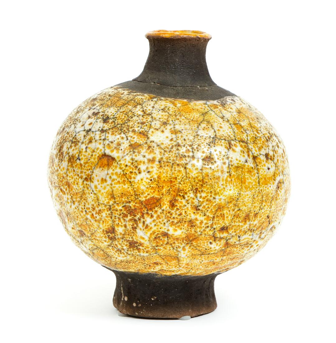 Charles M. Brown Raku Moon Pot (1 of 5)