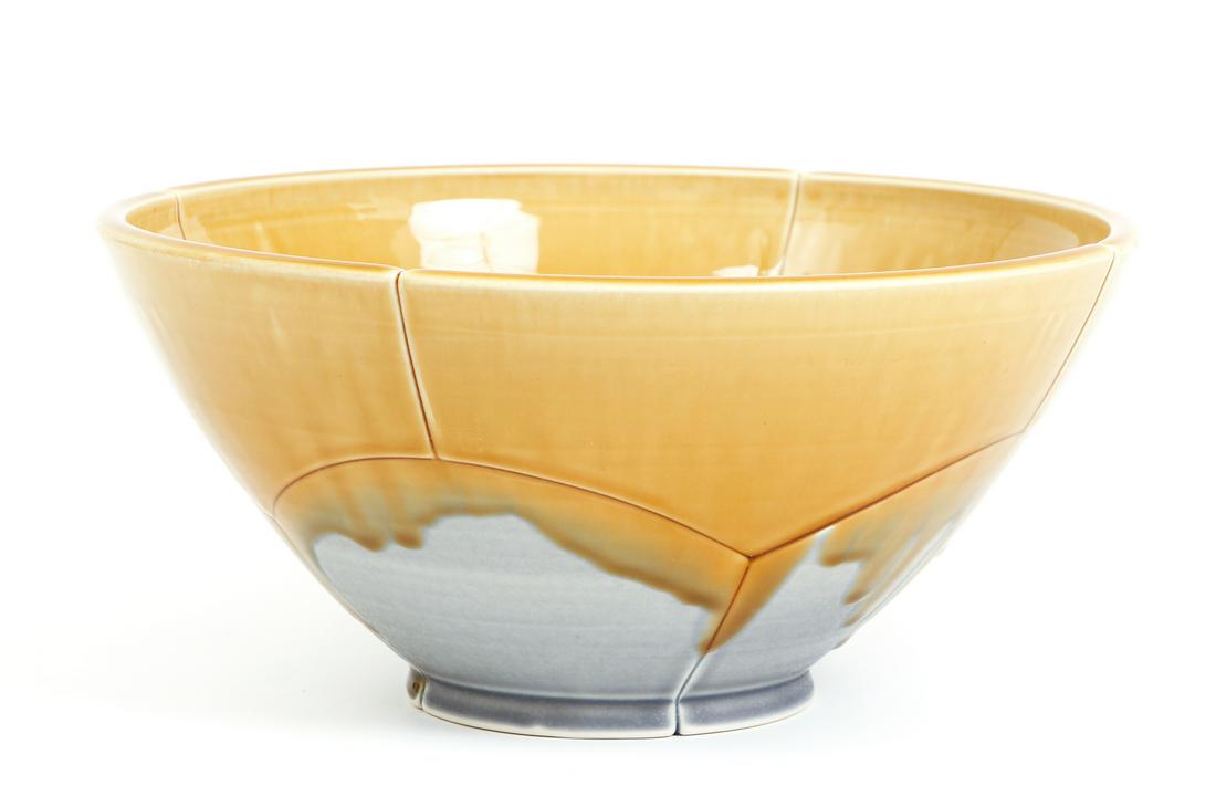 Jeff Campana Ceramic Glazed Bowl: Campana, Jeff (American, 21st century), Ceramic glazed bowl, artist's initials on base, 10.75 inch diameter, height 5 inches. Provenance: A lifelong collector of contemporary ceramics living in West V