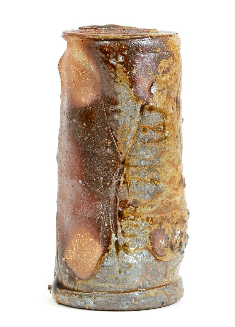Dale Huffman Stoneware Vase: Huffman, Dale (American/Pittsburgh, 20th/21st century), Stoneware glazed vase, artist's initials near bottom rim, height 7.5 inches. Huffman is currently the Chair of the Art Department at Carlow Univ