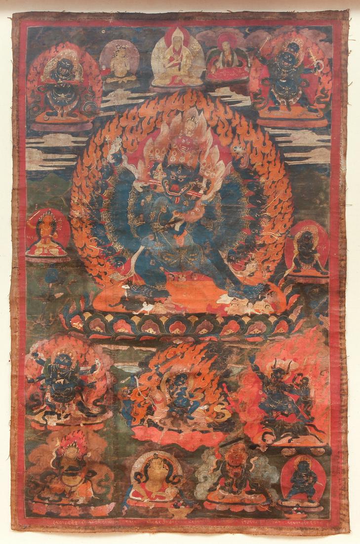 Vajrabhairava Consort Protectors and Deities Thangka (1 of 10)