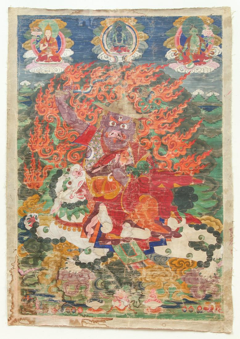 Dorje Shugden on Snow Lion Thangka (1 of 10)