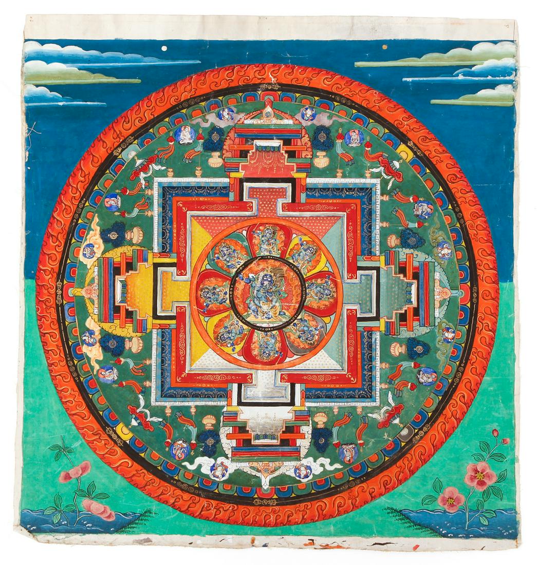 Vajrapani Mandala Tibetan Thangka 19th century (1 of 10)