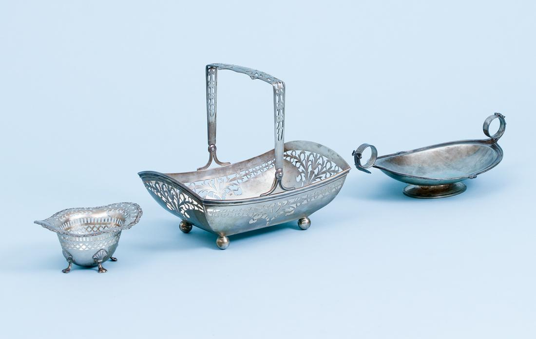 3 pc Sterling Bread Basket and Bowls (1 of 20)