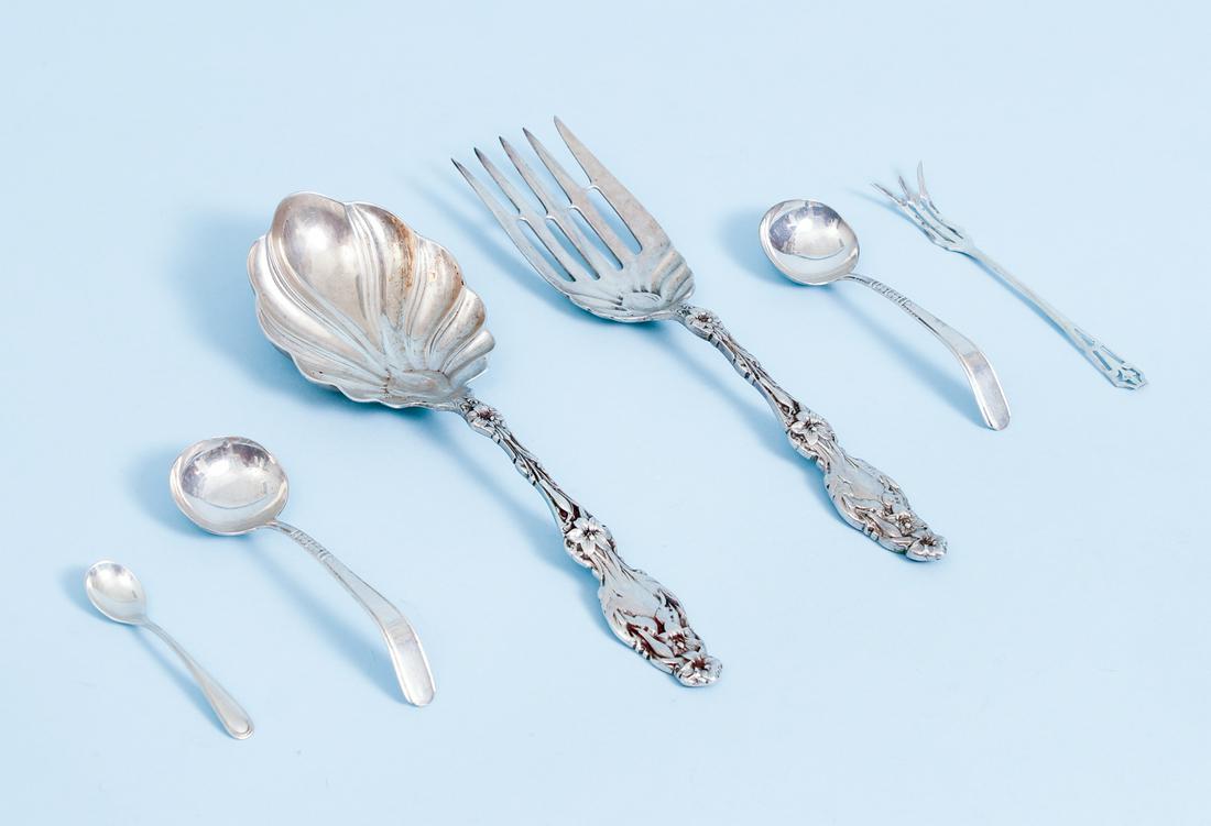 Assorted sterling 6 pieces spoons serving (1 of 20)
