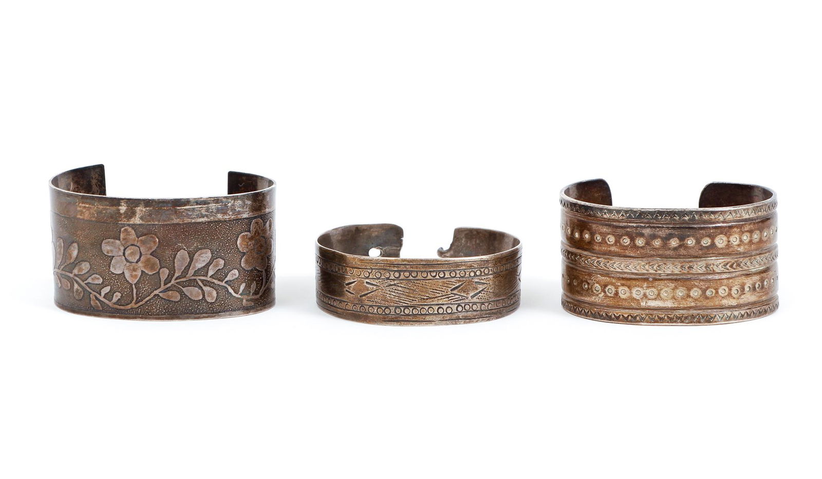 3 Vintage Sterling Silver Bracelets (1 of 8)